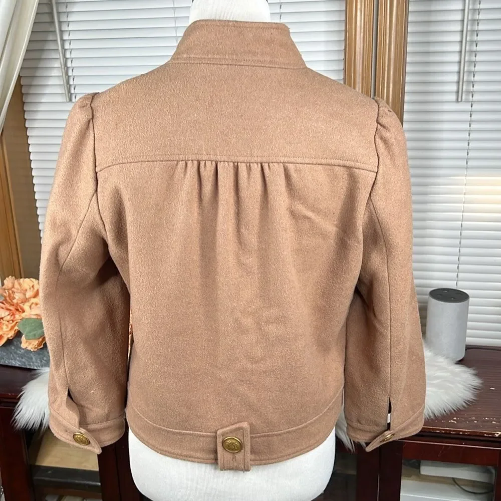 Anthropologie Idra Piloted Bomber Wool Jacket Coat Size 8